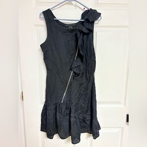 Marc by Marc jacobs Black Asymmetrical Dress with Ruffle